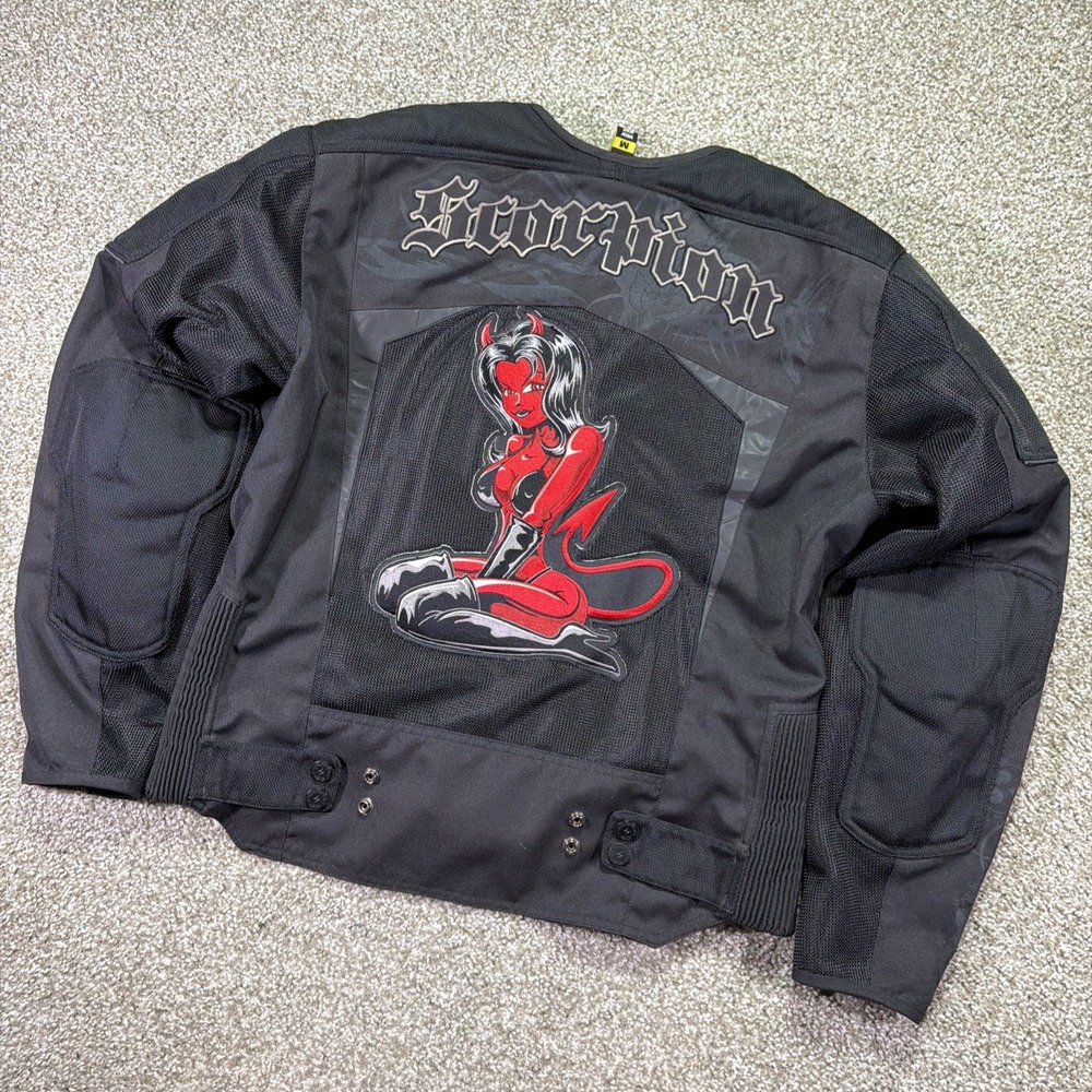 Scorpion Motorcycle Exo Jacket Black Medium Padded Explicit Embroidery